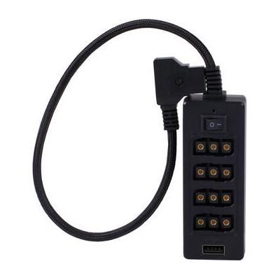 BLACKHAWK 4-Port D-Tap Hub with 1/4"-20 Thread (Black) BHCABLE-DTAP-TO-4 PORT-DTAP
