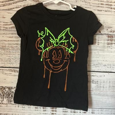 Disney Shirts & Tops | Girls Minnie Mouse Halloween Shirt Size 4 | Color: Black | Size: 4g