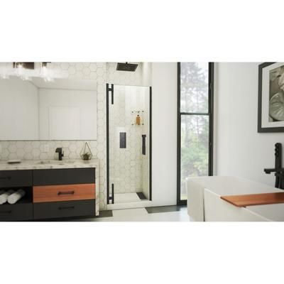 Dreamline DreamLine Ascend 27 1/4 - 28 inch W x 72 inch H Frameless Pivot Shower Door in Matte Black SDAD27D720VXX09