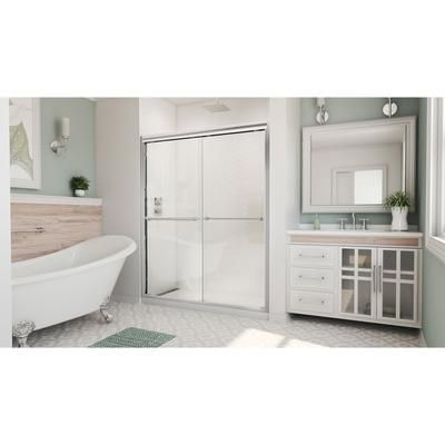 Dreamline DreamLine Duet Plus 56 - 60 inch W x 72 inch H Semi-Frameless Bypass Shower Door in Chrome SHDR-1860720-01