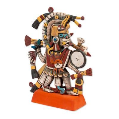 Ceramic sculpture, 'Aztec God of Dawn'