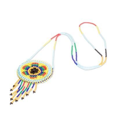 'Handcrafted Beaded Guatemalan Kite-Themed Mini Shoulder Bag'