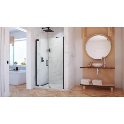 Dreamline DreamLine Elegance-LS 49 - 51 inch W x 72 inch H Frameless Pivot Shower Door in Matte Black SHDR-4327240-09
