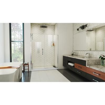 Dreamline DreamLine Ascend 56 1/2 - 57 1/2 inch W x 72 inch H Frameless Pivot Shower Door in Chrome SDAD565720VXX01