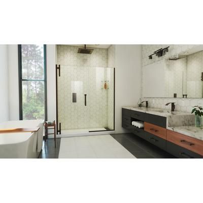 Dreamline DreamLine Ascend 60 1/2 - 61 1/2 inch W x 72 inch H Frameless Pivot Shower Door in Oil Rubbed Bronze SDAD605720VXX06