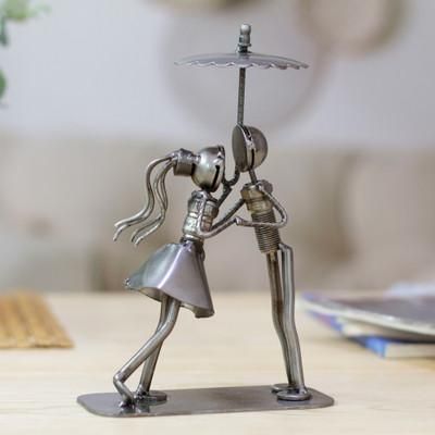 'Handmade Eco-Friendly Romantic Upcycled Auto Part Sculpture'