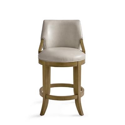 Roland Swivel Bar & Counter Stool - Counter Height (26" Seat), Harvest Marbled/Dove Gray/Counter Height - Grandin Road
