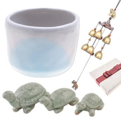 Gardening,'Curated Garden Gift Set with 5 Items from Thailand'