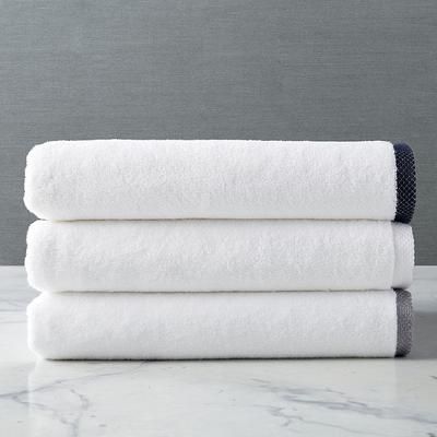 Border Trim Bath Towels - Carbon, Bath Towel - Frontgate Resort Collection™