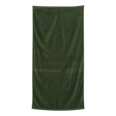 Q-Tees QV3060 Velour Beach Towel in Forest Green | Cotton