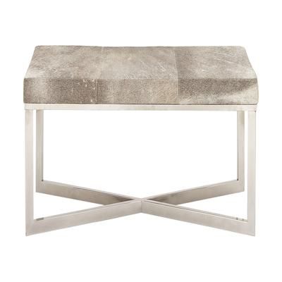 Grey Stainless Steel Contemporary Bench Bench by Quinn Living in Grey