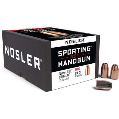 Nosler HandGun Pistol Bullet 10mm 200gr JHP 250ct 44952