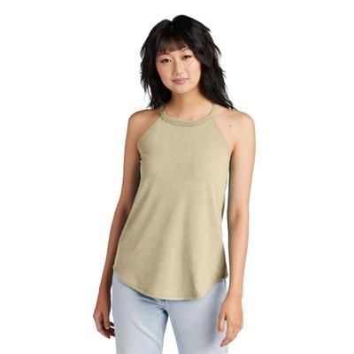 District DT137L Women's Perfect Tri Rocker Tank Top in Desert Tan Heather size Small | Triblend