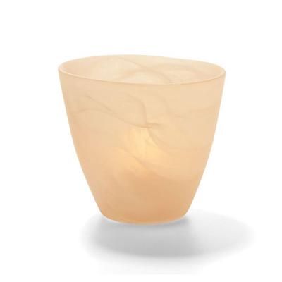 Hollowick 6817SCA Wysp Votive, 3 1/2" x 3 3/4", Glass, Satin Amber, Beige
