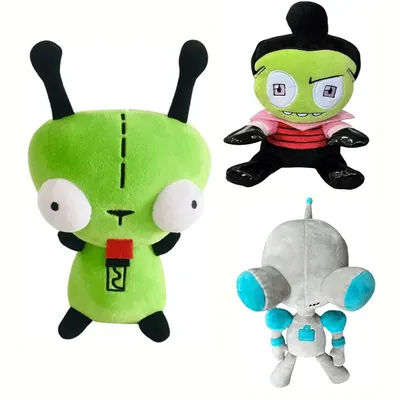 20 cm Alien ET 3D yeux vert Invader ZIM GIR chien en peluche Figure jouet doux en peluche jouet à collectionner cadeau de noël jouets pour enfants