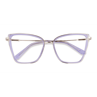 Female s horn Clear Blue Purple Acetate,Metal Prescription eyeglasses - Eyebuydirect s Jacqueline