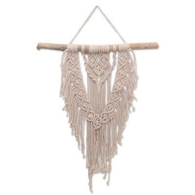 Crown Prince,'100% Cotton Ivory Macrame Wall Hanging'