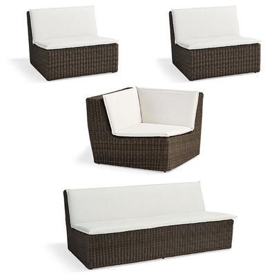 Santa Monica Seating Replacement Cushions - Ottoman, Aruba - Frontgate