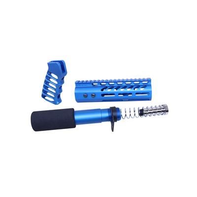 Guntec USA AR .308 Pistol Furniture Set Anodized Blue AR-PISTOL-SET-MLK-308-BL