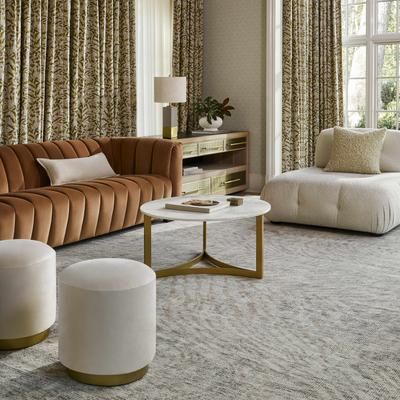 Lyall 18" Square Modern Beige Throw Pillow - Boutique Rugs