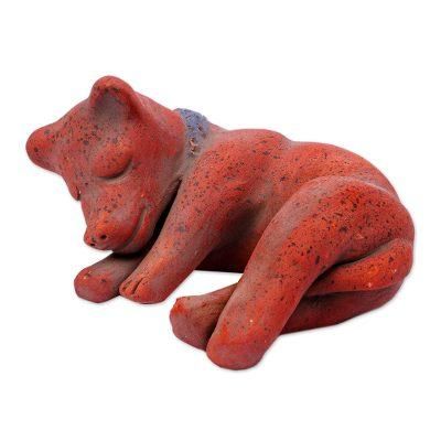 Tlachichi Puppy,'Mexico Archaeology Signed Handcrafted Ceramic Dog Sculpture'