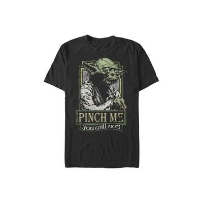 Men's Big & Tall Yoda Pinch Tops & Tees by Mad Engine in Black (Size 3XLT)