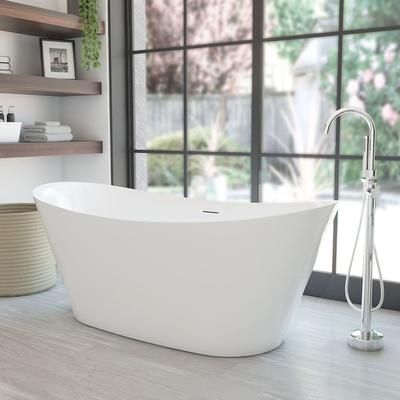 Randolph Morris Hollis 67 Inch Freestanding Double Slipper Tub and Faucet Package HOLLIS-CP-PKG