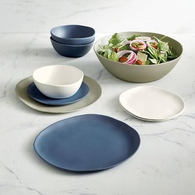 Del Mar Melamine Dinnerware - White, Serving Bowl White - Frontgate