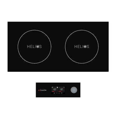 CookTek HTD-9500-SS25-1 Helios Drop-In Commercial Induction Cooktop w/ 2 Burners, 240v, Stainless Steel