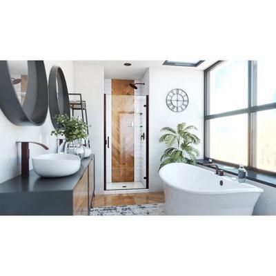 Dreamline DreamLine Alliance Swing 33 - 34 inch W x 72 5/8 inch H Semi-Frameless Swing Shower Door in Oil Rubbed Bronze SDA233W720VMX06