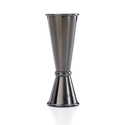 Barfly M37005BK Double Japanese Style Jigger - 1 oz & 2 oz, Gun Metal Black, Stainless