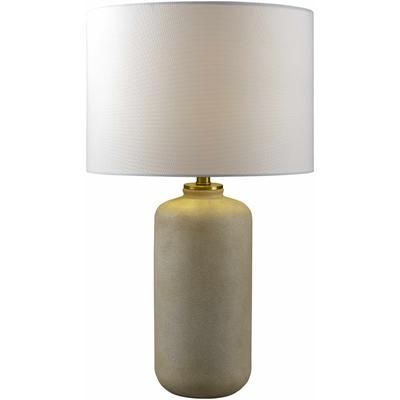 Rettenbach 28"H x 16"W x 16"D Traditional White/Metallic - Brass/Translucent Table Lamp - Boutique Rugs
