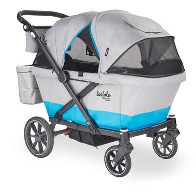 Larktale Caravan Coupe V2 (2 Seater) Stroller Wagon - Gray / Blue