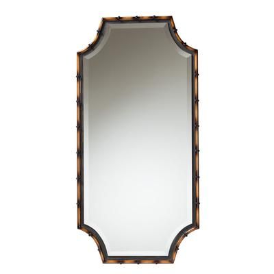 Lieven Rustic Glam And Luxe Two-Tone Light Brown And Black Finished Metal Accent Wall Mirror by Baxton Studio in Brown Black