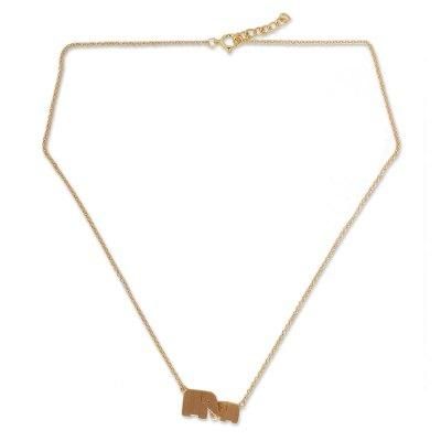 'Family Love' - Gold Vermeil Elephant Necklace