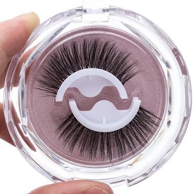 1 Pair Reusable Self-adhesive False Eyelashes 3d Faux Mink Lashes Glue-free Eyelash Extension 3 Seconds To Wear No Glue Needed Lashes