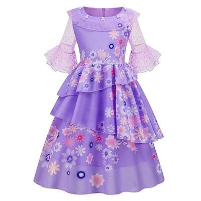 Settimana del libro 2026 Fiaba Principessa Isabela Madrigal Abito da damigella Costume per festa a tema Abiti in tulle Cosplay for Ragazze Bambini Carnevale Mascherata Settimana del libro Matrimonio