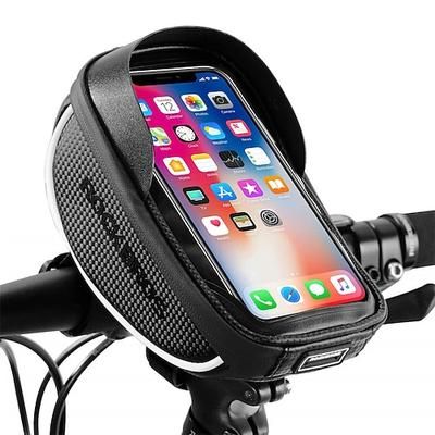 borsa porta telefono bici telaio anteriore bici borsa manubrio impermeabile porta telefono bici custodia accessori bicicletta custodia touch screen sensibile compatibile con iphone 11 xs max xr 8 plus