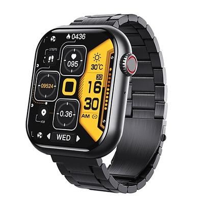 Orologio intelligente F57 con chiamata Bluetooth schermo da 1,91 pollici monitoraggio della glicemia della frequenza cardiaca della temperatura della pressione sanguigna dell'ossigeno
