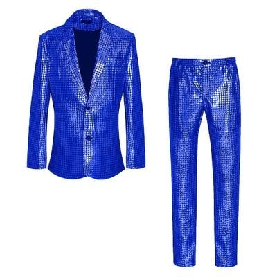 Disco Anni '80 Pantaloni Abiti Completi Blazer Disco Paillettes Costume Per uomo Costume di Carnevale Mascherata Club Feste Performance Adulti Cappotto Pantaloni