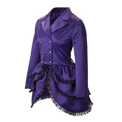 Retrò Vintage Punk Gotico Steampunk Cappotto Smoking Trench Medico della peste Tinta unica Costume Per donna Halloween Carnevale Mascherata Carnevale Feste Performance Adulti Cappotto