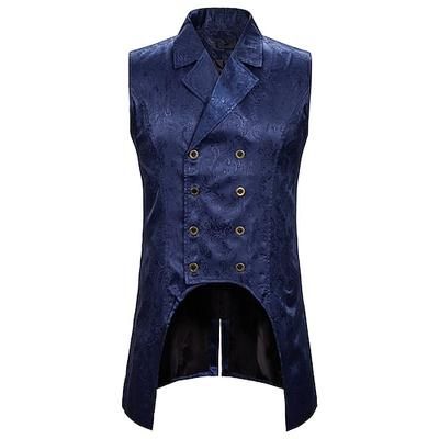 Natale Vintage Moda Cappotto Mascherata Gilet Principe Medico della peste Nobile Jacquard Jacquard Costume Per uomo Reale Stile Steampunk Halloween Carnevale Mascherata Evento / Festa Adulti Gilet