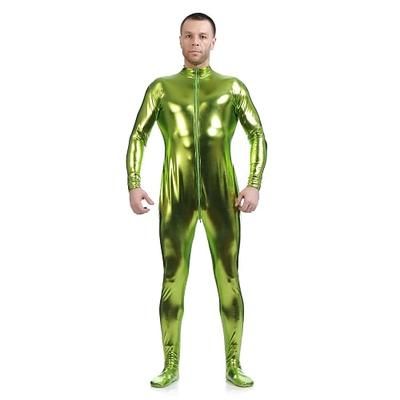 Costume di Carnevale Tuta Intera Tute Zentai Lucide Costume Cosplay Tuta di pelle Tinta unita Sesso Costume Sexy Per uomo Per donna Costume per Halloween Adulti