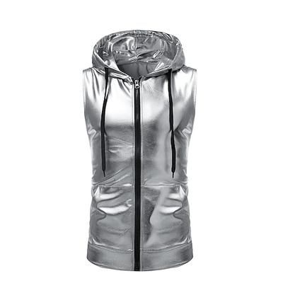Disco Anni '80 Metallico Lucido Mascherata Gilet Disco Costume Per uomo Mascherata Festa / Sera Addio al Nubilato Parata dell'Orgoglio Adulti Gilet