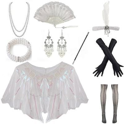 Anni Ruggenti Anni 1920 Retrò Vintage Set di accessori Sciarpe da flapper Il grande Gatsby Invitato al matrimonio Paillettes Paillettes Costume Per donna Halloween Carnevale Mascherata Carnevale