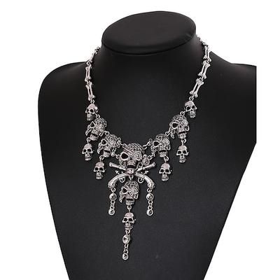 Vintage Punk Gotico Steampunk Collana Mascherata Teschio Teschio Costume Per uomo Per donna Mascherata Feste Adulti Collana