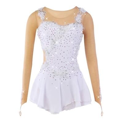 Vestito da pattinaggio artistico Per donna Da ragazza Pattinaggio sul ghiaccio Vestiti Completi Giallo Chiaro Rosa baby Lilla Floreale Retato Elastene Di pizzo Elevata elasticità Addestramento