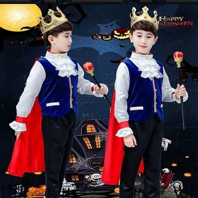 Settimana del libro 2026 Regina delle nevi principe azzurro Cappotto Pantaloni Abiti Personaggio classico delle fiabe Classico Senza Tempo Elegante Lussuoso for Ragazzi Bambini Carnevale