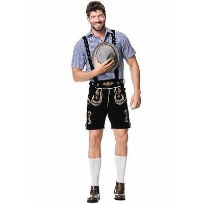 Oktoberfest Lederhosen Camicia Bavarese Bavarese Tedesco Prati Per uomo Panno in stile tradizionale