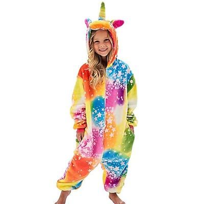Costume da band di animali Pigiama Kigurumi Costume di fantasia Costume tutina Fantasia animale Unicorno Cartone animato Caldo Comodo Bambini Unisex Ragazzi e Ragazze Natale Halloween Carnevale Feste